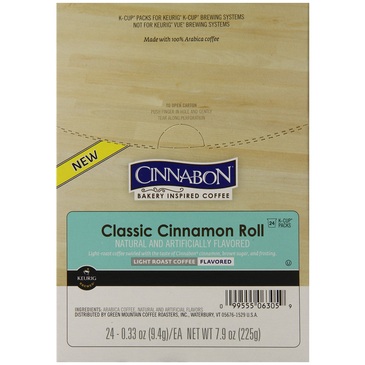 Cinnabon K-Cup Portion Pack for Keurig Brewers Classic Cinnamon